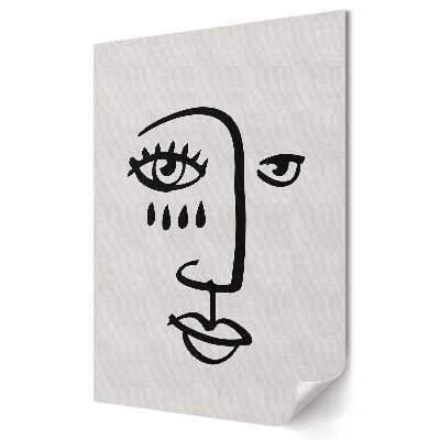 Grafika ścienna na płótnie Minimalistyczny portret z emocjami