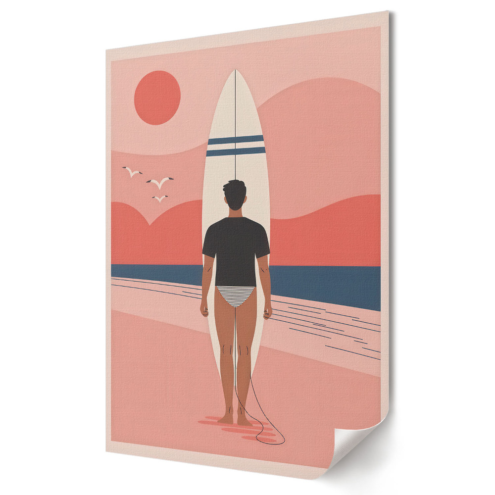 Plakat na materiale polycanvas Surfing Dreams at Sunset Beach