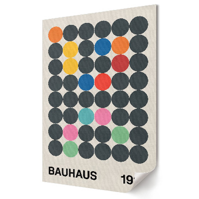 Nowoczesny plakat dekoracyjny Bauhaus kolorystyka i forma w harmonii
