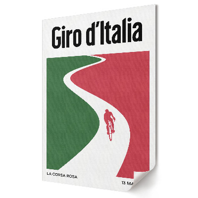 Plakat na materiale polycanvas Giro d'Italia: Kolarska Droga do Chwały