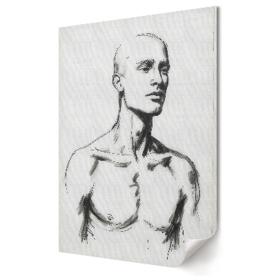 Plakat na materiale polycanvas Minimalistyczny szkic męskiej sylwetki