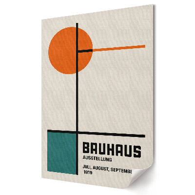 Stylowy plakat na ścianę Bauhaus Wystawa Sztuki i Designu 1919