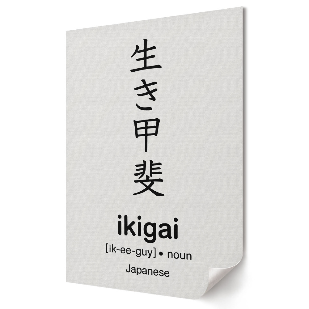 Nowoczesny plakat dekoracyjny Znajdź swoje ikigai w życiu