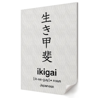 Nowoczesny plakat dekoracyjny Znajdź swoje ikigai w życiu