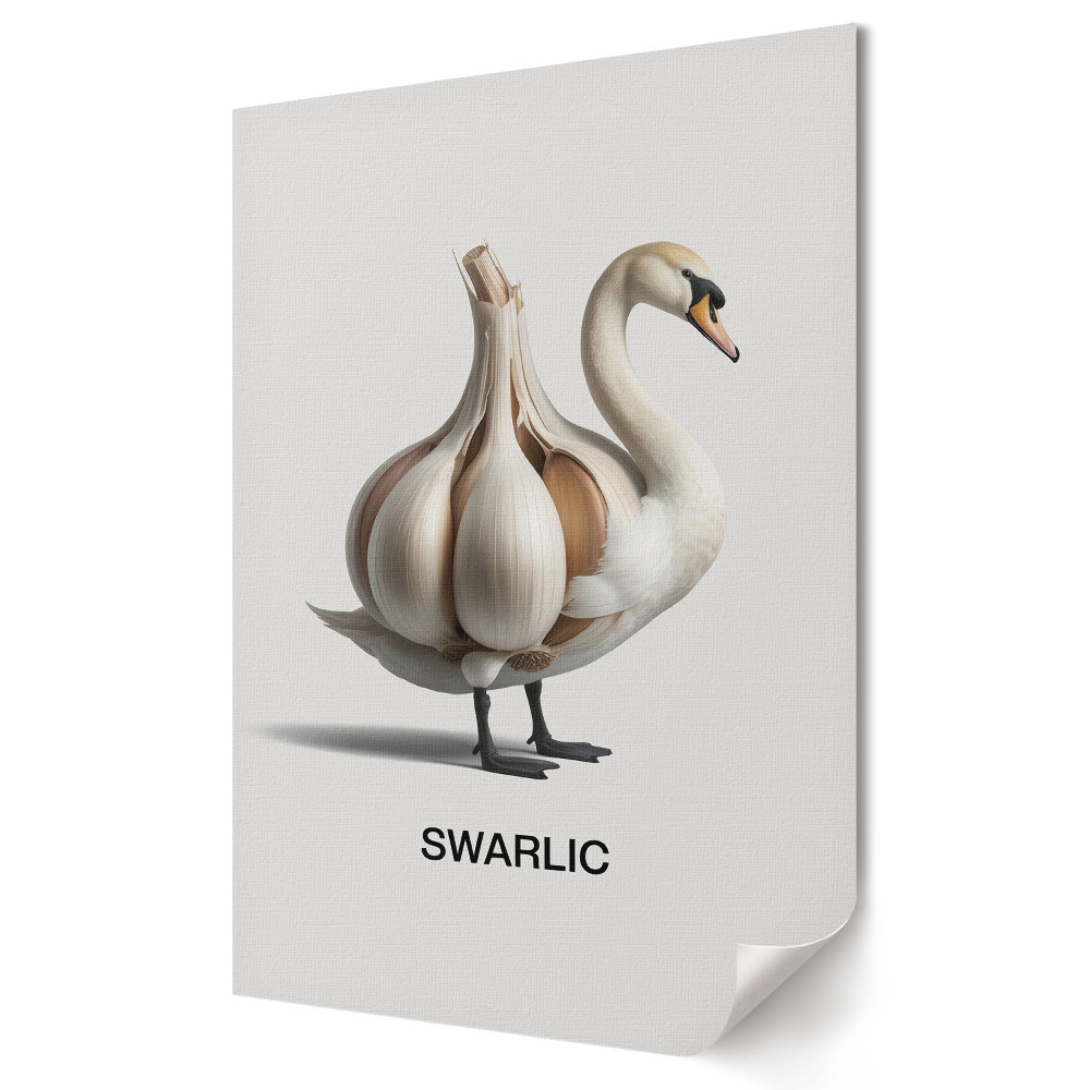 Nowoczesny plakat dekoracyjny Swan Anatomy A Unique Perspective