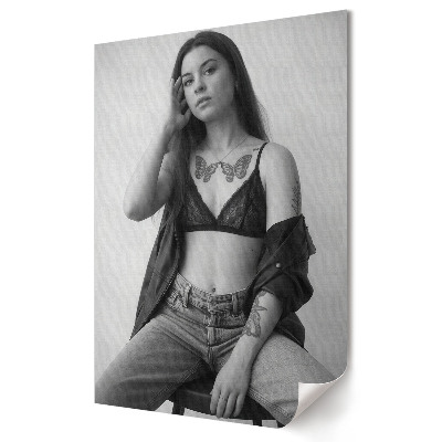 Stylowy plakat na ścianę Elegancja i siła w monochromie