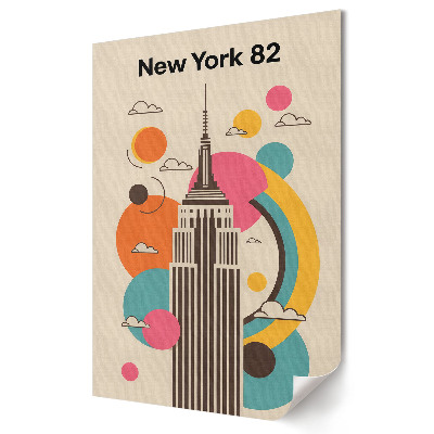 Plakat na materiale polycanvas z nowoczesną grafiką Empire State Building