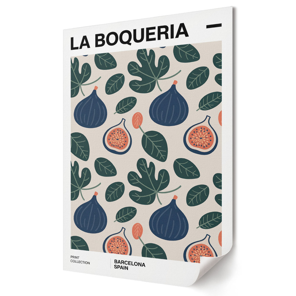 Stylowy plakat na ścianę Figowe wzory z La Boqueria
