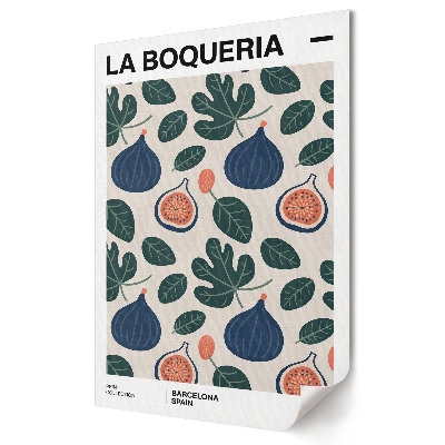 Stylowy plakat na ścianę Figowe wzory z La Boqueria
