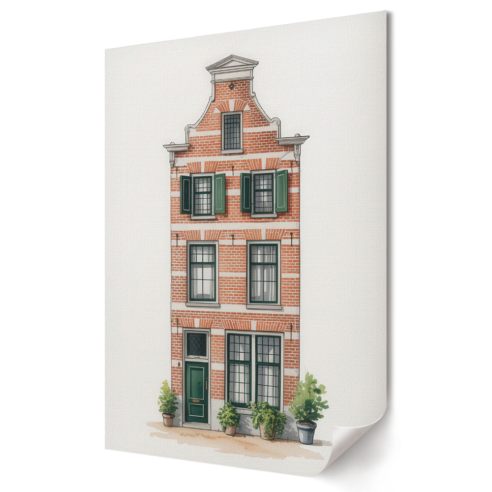 Plakat na materiale polycanvas Stylowy dom w stylu holenderskim
