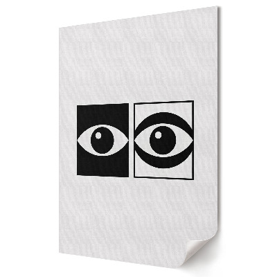 Stylowy plakat na ścianę Kontrastujące spojrzenia w monochromatycznej formie