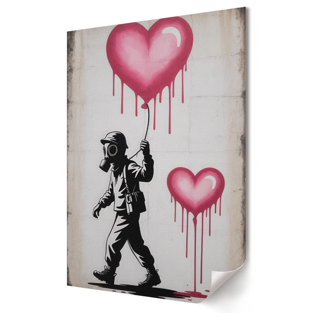 Plakat na materiale polycanvas Miłość w czasach zagrożenia