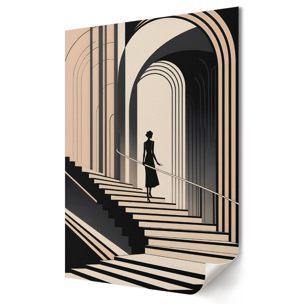 Plakat na materiale polycanvas Elegancja w architektonicznym labiryncie