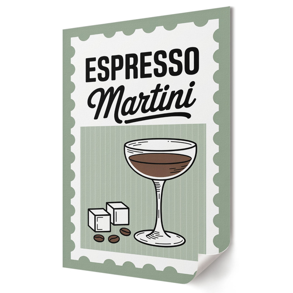 Stylowy plakat na ścianę Kawa w koktajlu Espresso Martini
