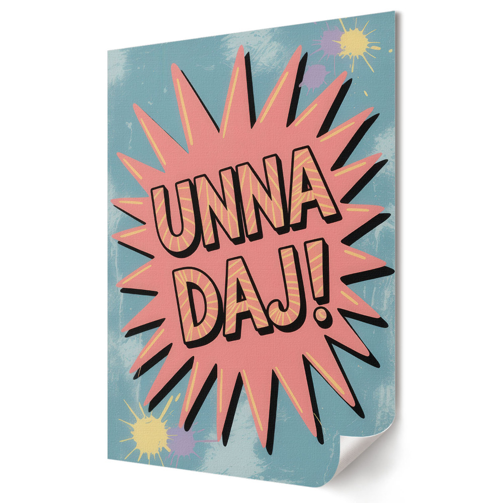 Stylowy plakat na ścianę Energia i entuzjazm w kolorach