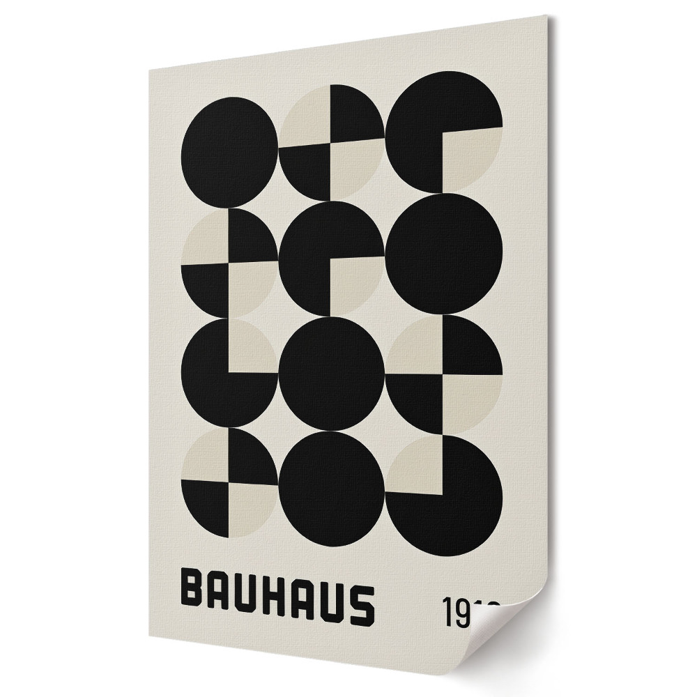 Stylowy minimalistyczny plakat na ścianę w stylu Bauhaus