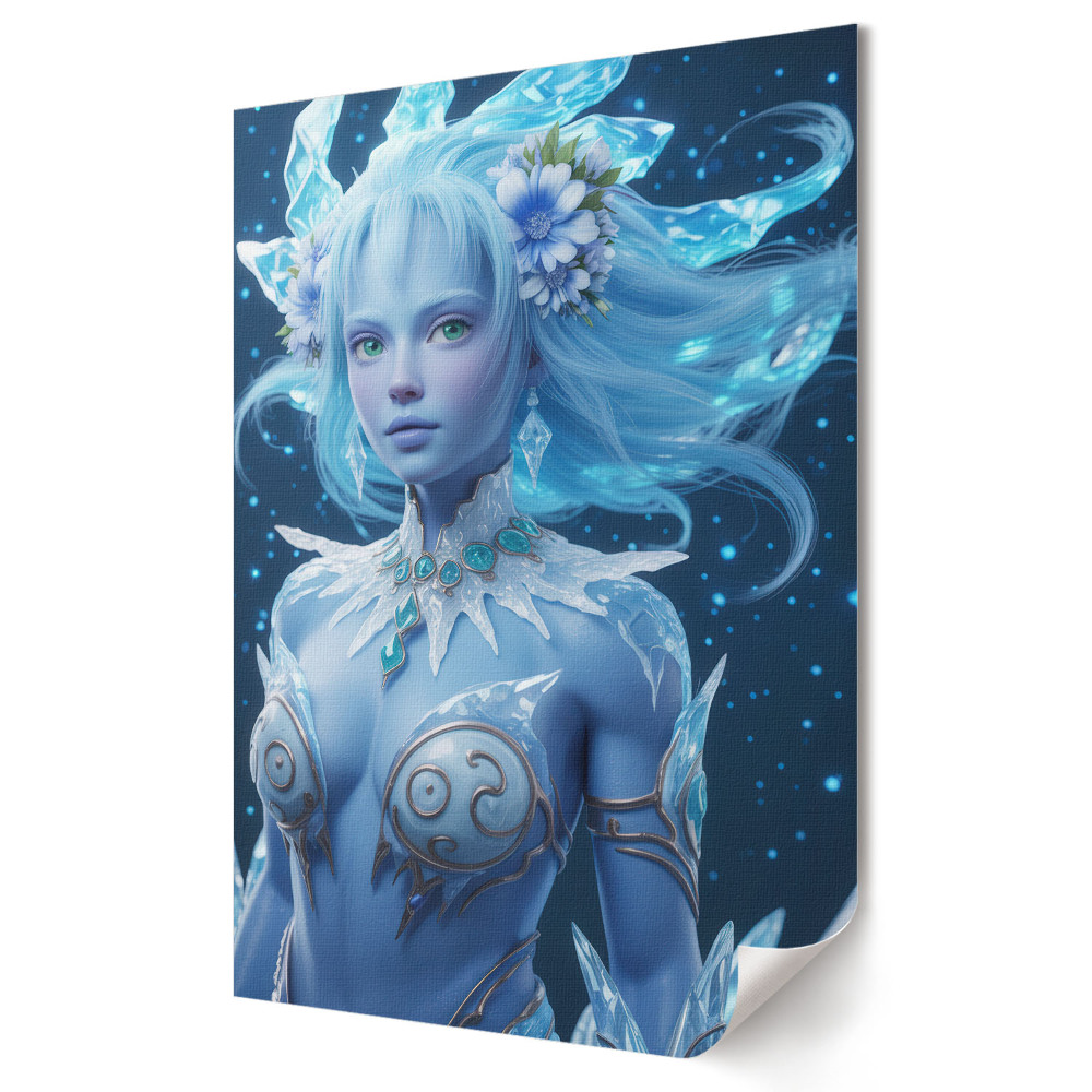 Plakat na materiale polycanvas Magiczna postać lodowej bogini