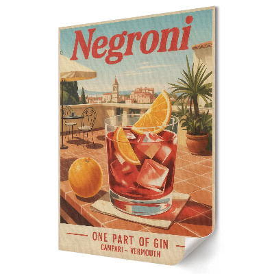 Obraz na płótnie Klasyczny Negroni w słonecznej scenerii