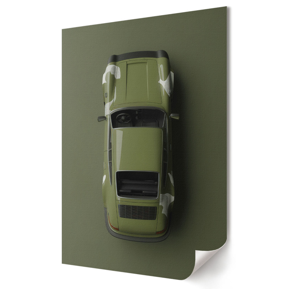 Plakat na materiale polycanvas Militarna elegancja w motoryzacji