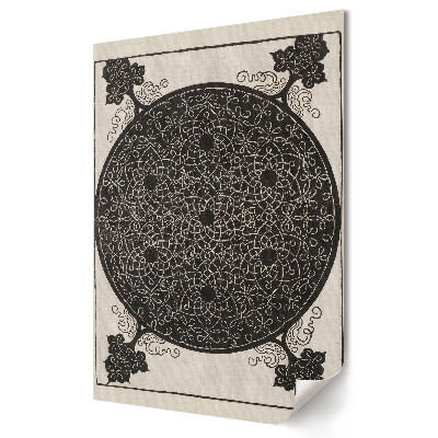 Stylowy plakat na ścianę z eleganckim wzorem mandali na tkaninie