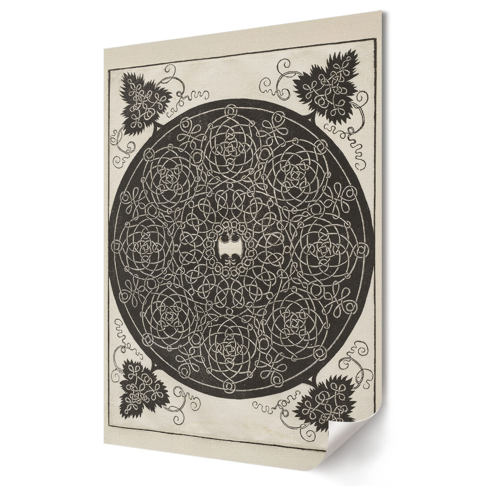 Plakat na materiale polycanvas Geometryczne wzory w monochromatycznej kompozycji