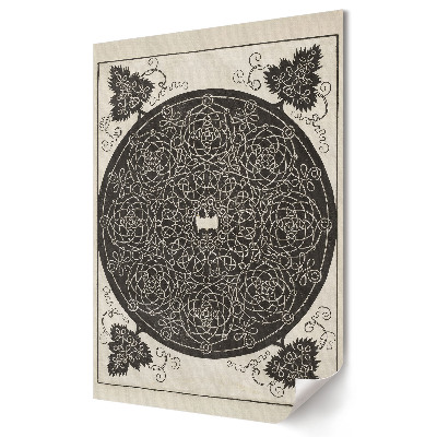 Plakat na materiale polycanvas Geometryczne wzory w monochromatycznej kompozycji