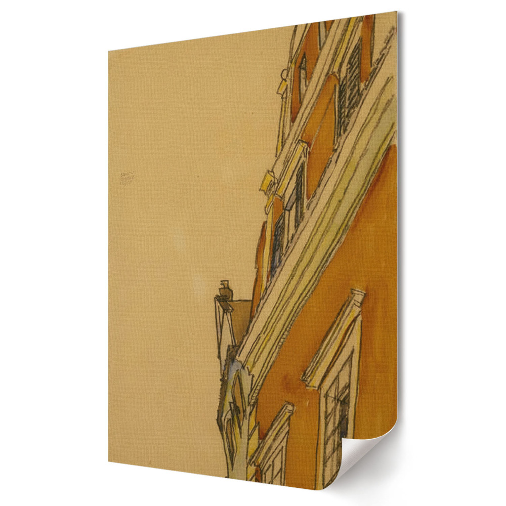 Plakat na materiale polycanvas Kolorowe detale miejskiej architektury