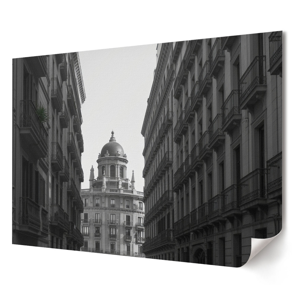 Artystyczny wydruk na płótnie Urok architektury w monochromatycznej scenerii