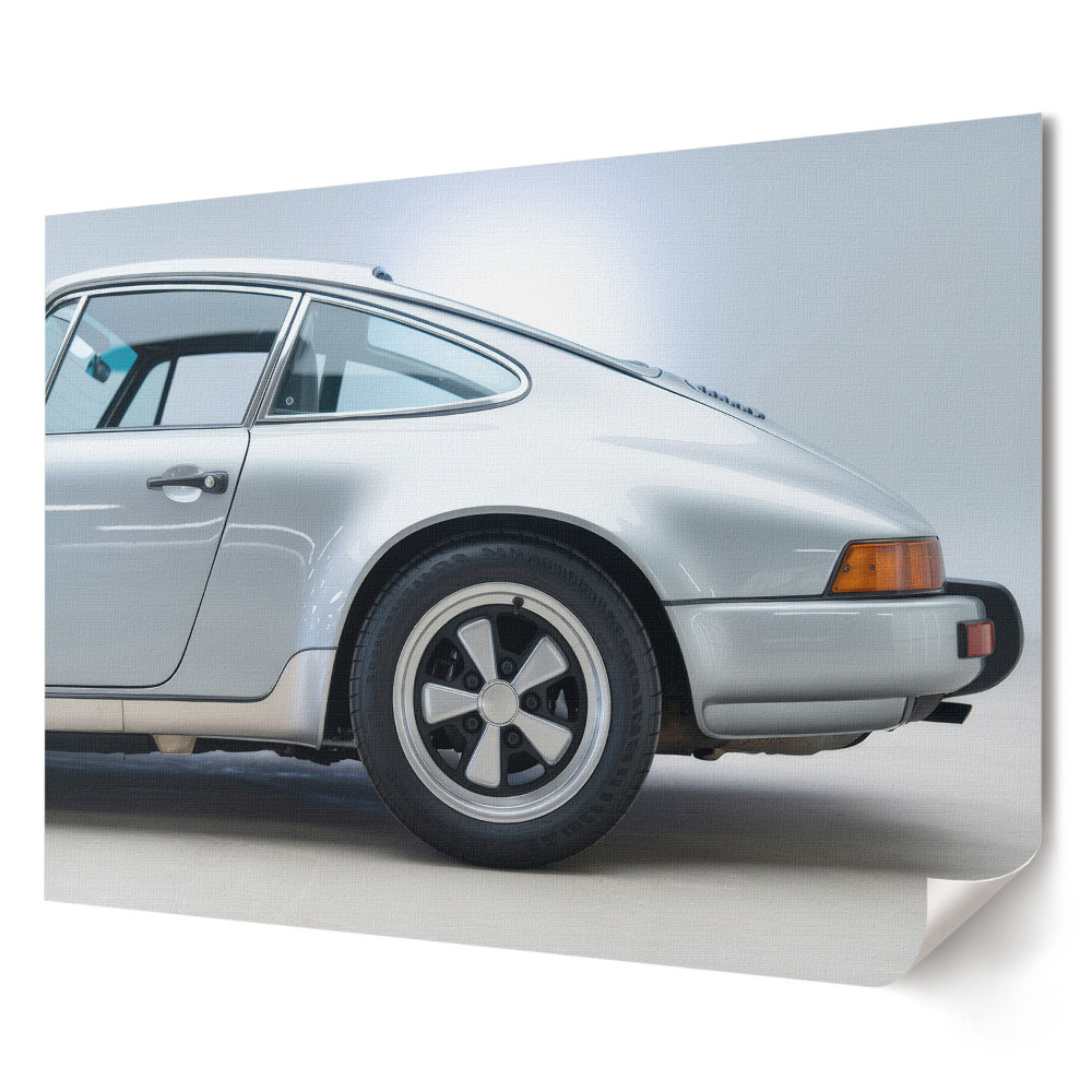 Elegancki plakat do salonu z sylwetką klasycznego Porsche
