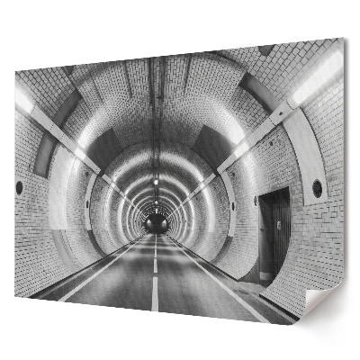 Elegancki plakat do salonu Tajemniczy tunel w monochromatycznych barwach