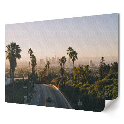 Plakat ścienny premium Panorama Los Angeles o poranku