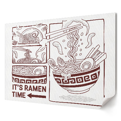 Plakat ścienny premium Czas na ramen i smakowite chwile