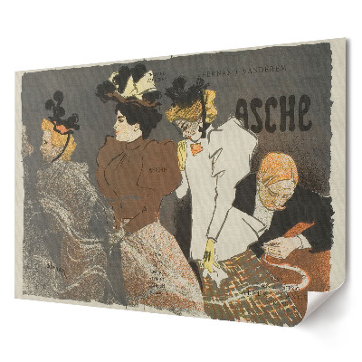 Elegancki plakat do salonu ze stylowymi postaciami w artystycznej kompozycji