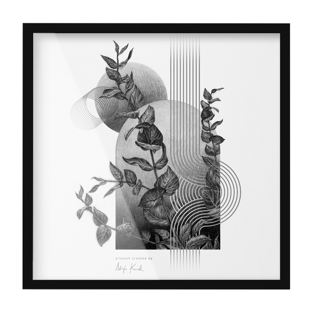 Czarna rama na zdjęcia 50x50 cm