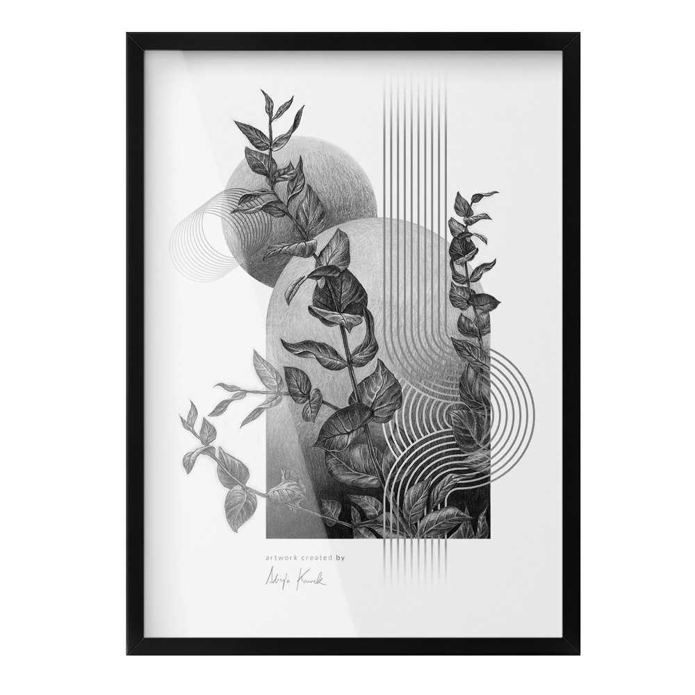 Nowoczesna ramka na zdjęcia czarna 50x70 cm