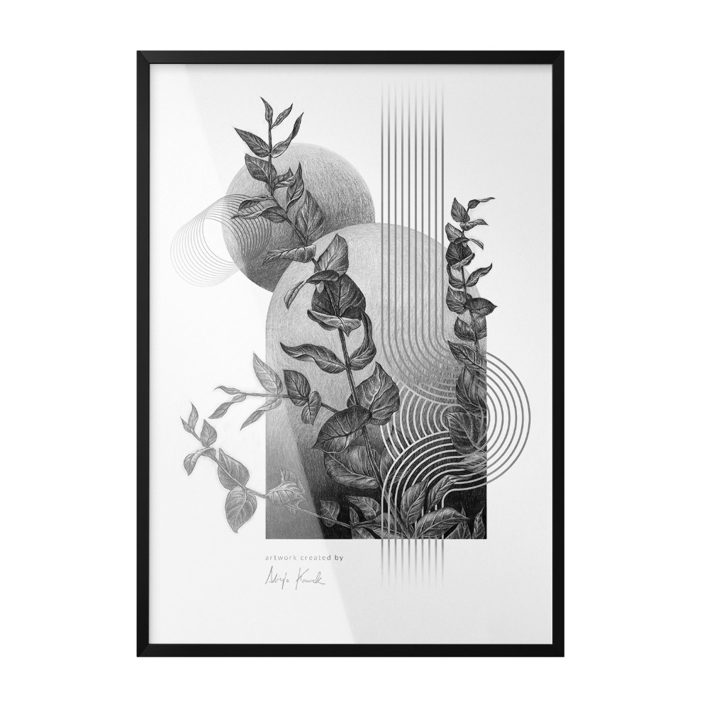 Elegancka ramka na zdjęcia czarna 70x100 cm