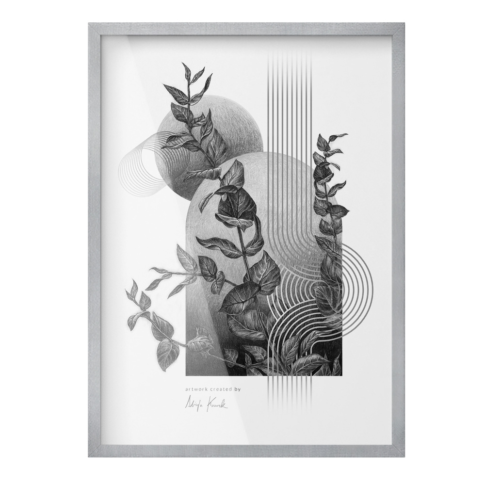 Wisząca ramka na zdjęcia srebrna 50x70 cm