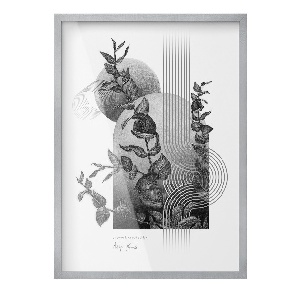 Wisząca ramka na zdjęcia srebrna 50x70 cm