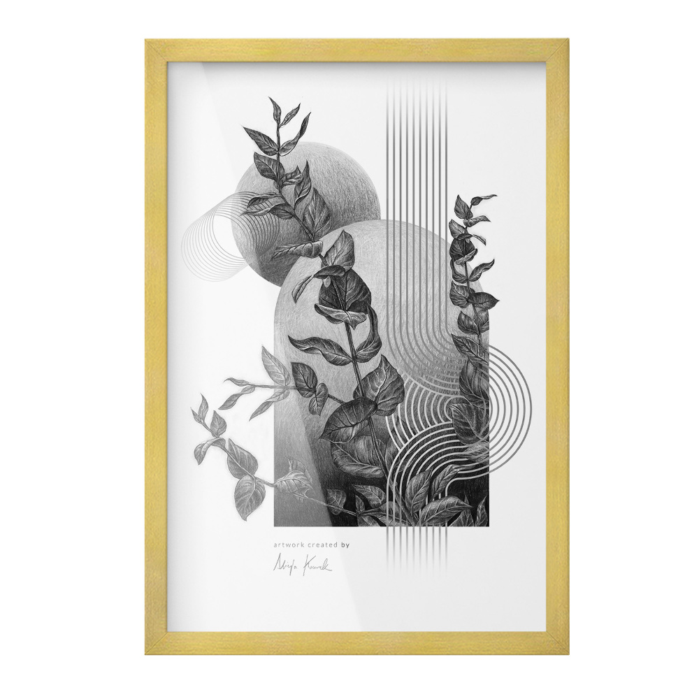 Ramka na zdjęcia do powieszenia złota 40x60 cm