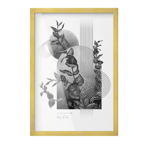 Ramka na zdjęcia do powieszenia złota 40x60 cm