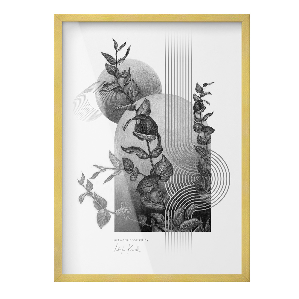 Ramka na zdjęcia wisząca złota 50x70 cm