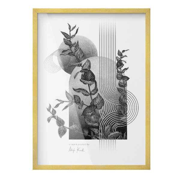 Ramka na zdjęcia wisząca złota 50x70 cm