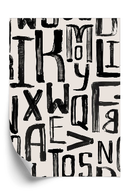 Tapeta Wzór stylu vintage nierówne litery