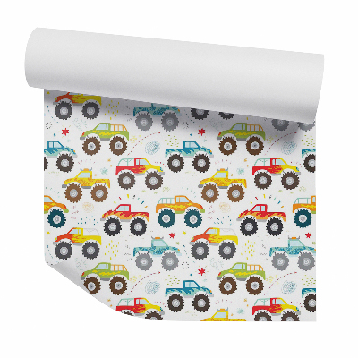 Okleina samoprzylepna na ścianę Zawody monster truck kolorowe