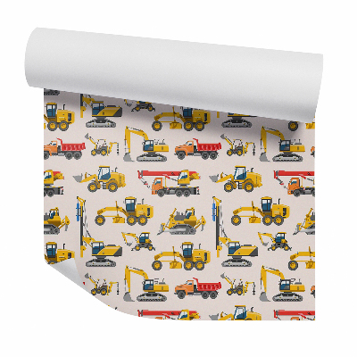 Okleina samoprzylepna na ścianę Pojazdy maszyny budowlane zabawki