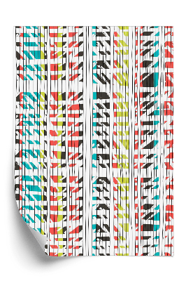 Tapeta Abstrakcyjny wzór retro paski kolory