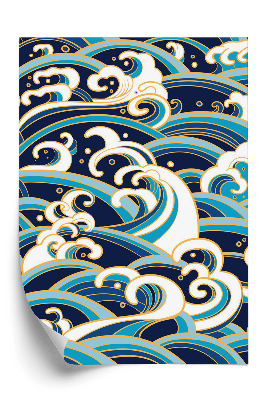 Tapeta Wzór z falami wody