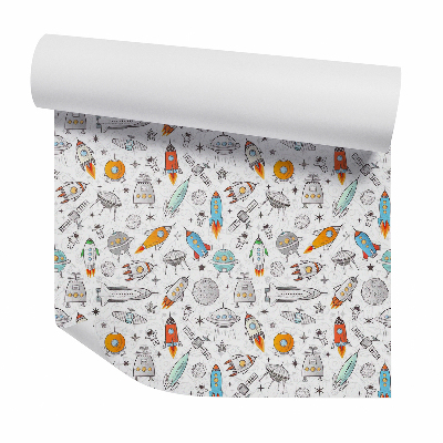 Okleina samoprzylepna na ścianę Wyprawa kosmiczna astronauta biały