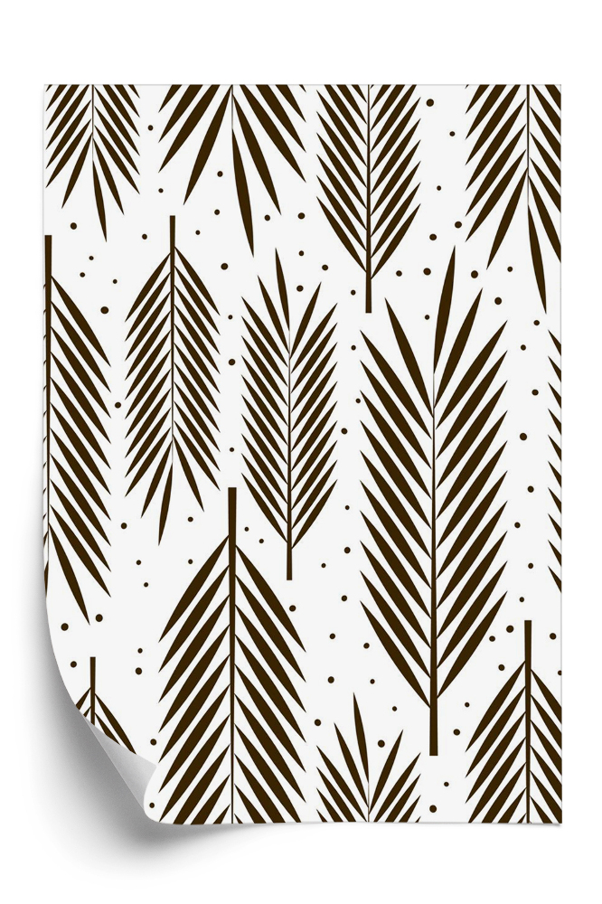Tapeta Jednolity wzór z liści palmowych ornament