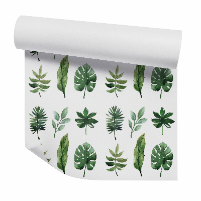 Tapeta Liście drzew akwarela